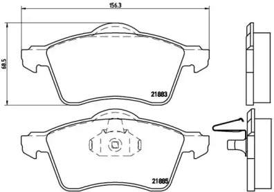 Комплект тормозных колодок BREMBO P 85 047