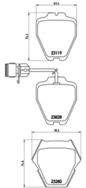 Комплект тормозных колодок BREMBO P 85 054