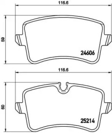 Комплект тормозных колодок BREMBO P 85 118