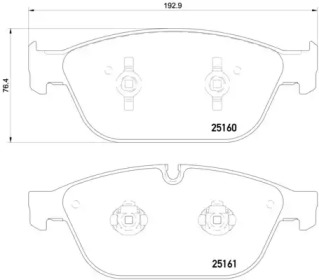 Комплект тормозных колодок BREMBO P 85 128