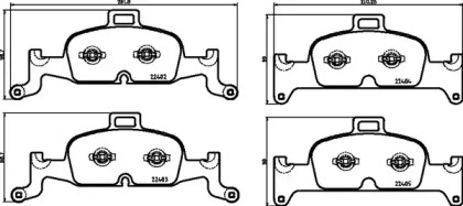 Комплект тормозных колодок BREMBO P 85 164