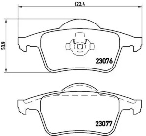 Комплект тормозных колодок BREMBO P 86 014