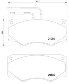 Комплект тормозных колодок BREMBO P A6 002