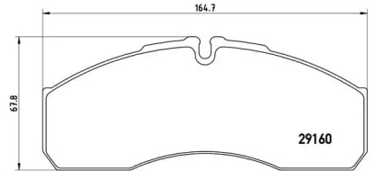 Комплект тормозных колодок BREMBO P A6 022