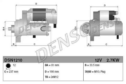 Стартер DENSO DSN1210