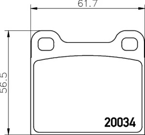 Комплект тормозных колодок MINTEX MDB1002