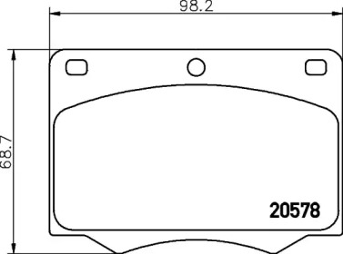 Комплект тормозных колодок MINTEX MGB642