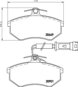 Комплект тормозных колодок MINTEX MDB1293