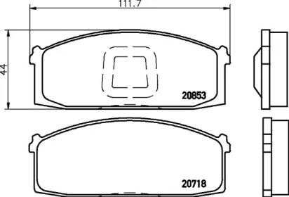 Комплект тормозных колодок MINTEX MDB1605