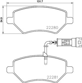 Комплект тормозных колодок MINTEX MDB83876