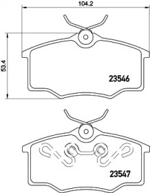 Комплект тормозных колодок MINTEX MDB2127