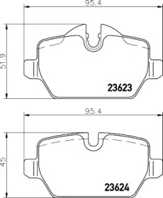 Комплект тормозных колодок MINTEX MDB2681