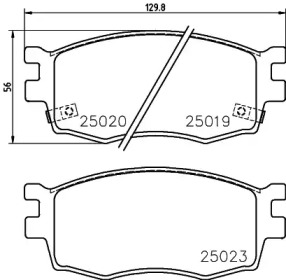 Комплект тормозных колодок MINTEX MDB3057