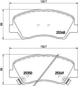 Комплект тормозных колодок MINTEX MDB3276