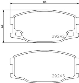 Комплект тормозных колодок MINTEX MDB2949