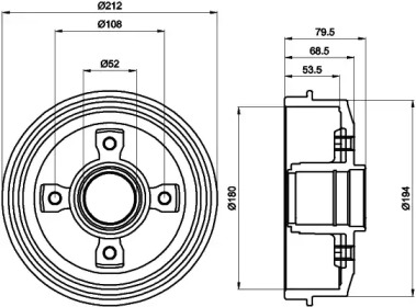 Тормозный барабан MINTEX MBD032