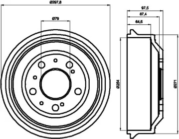 Тормозный барабан MINTEX MBD037