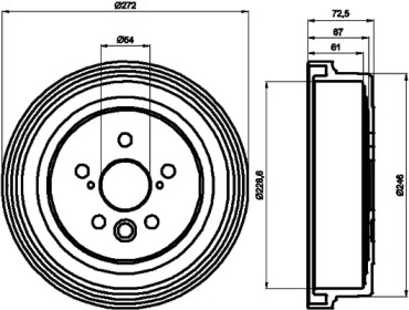 Тормозный барабан MINTEX MBD125