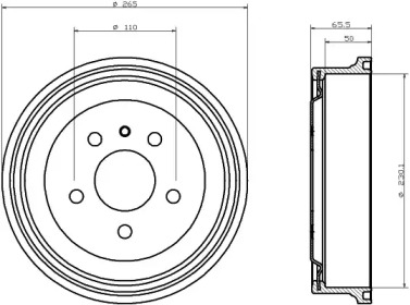 Тормозный барабан MINTEX MBD063