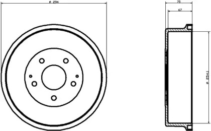 Тормозный барабан MINTEX MBD093