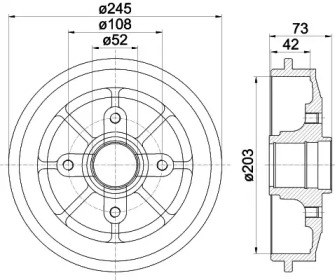 Тормозный барабан MINTEX MBD304