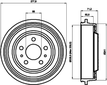 Тормозный барабан MINTEX MBD263