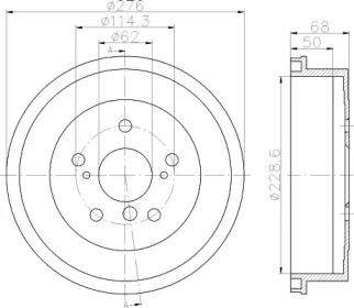 Тормозный барабан MINTEX MBD181