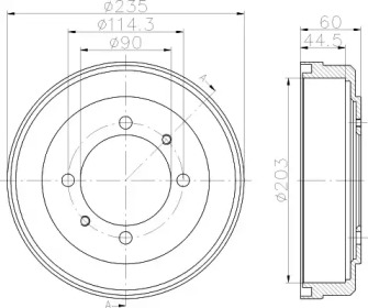 Тормозный барабан MINTEX MBD315