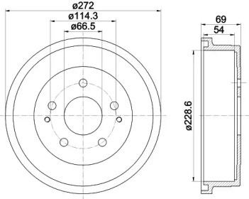 Тормозный барабан MINTEX MBD322