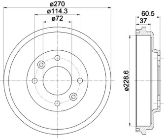 Тормозный барабан MINTEX MBD324