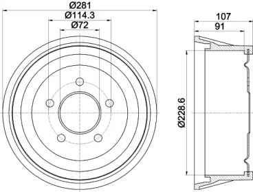 Тормозный барабан MINTEX MBD327