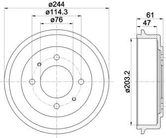 Тормозный барабан MINTEX MBD328