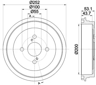 Тормозный барабан MINTEX MBD341