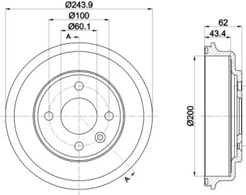 Тормозный барабан MINTEX MBD373