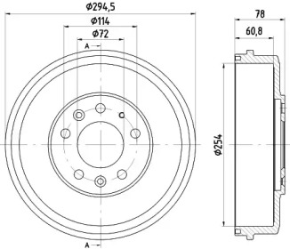 Тормозный барабан MINTEX MBD358