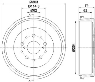 Тормозный барабан MINTEX MBD361