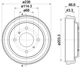 Тормозный барабан MINTEX MBD363