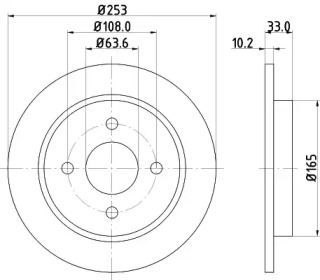 Тормозной диск MINTEX MDC442C