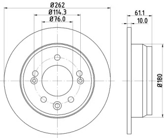 Тормозной диск MINTEX MDC2055C