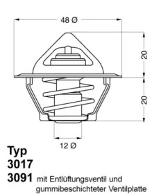 Термостат WAHLER 3017.87D50