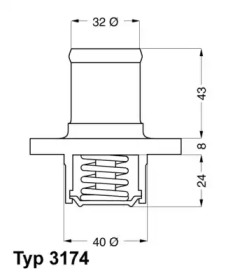 Термостат WAHLER 3174.89D