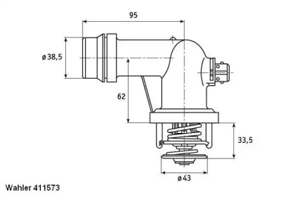 Термостат WAHLER 411573.105D