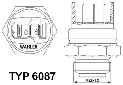 Переключатель WAHLER 6087.87D