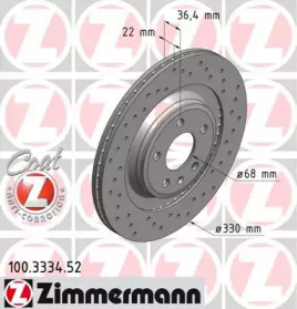 Тормозной диск ZIMMERMANN 100.3334.52