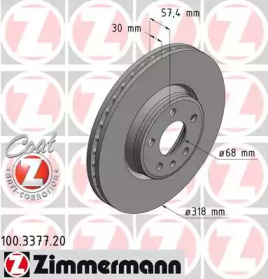 Тормозной диск ZIMMERMANN 100.3377.20