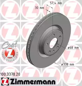 Тормозной диск ZIMMERMANN 100.3378.20