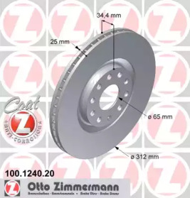 Тормозной диск ZIMMERMANN 100.1240.20