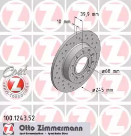 Тормозной диск ZIMMERMANN 100.1243.52