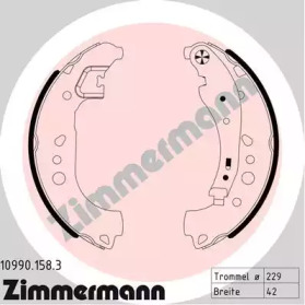 Комлект тормозных накладок ZIMMERMANN 10990.158.3