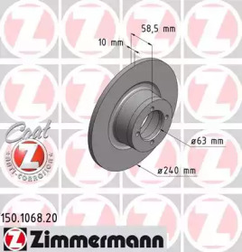 Тормозной диск ZIMMERMANN 150.1068.20